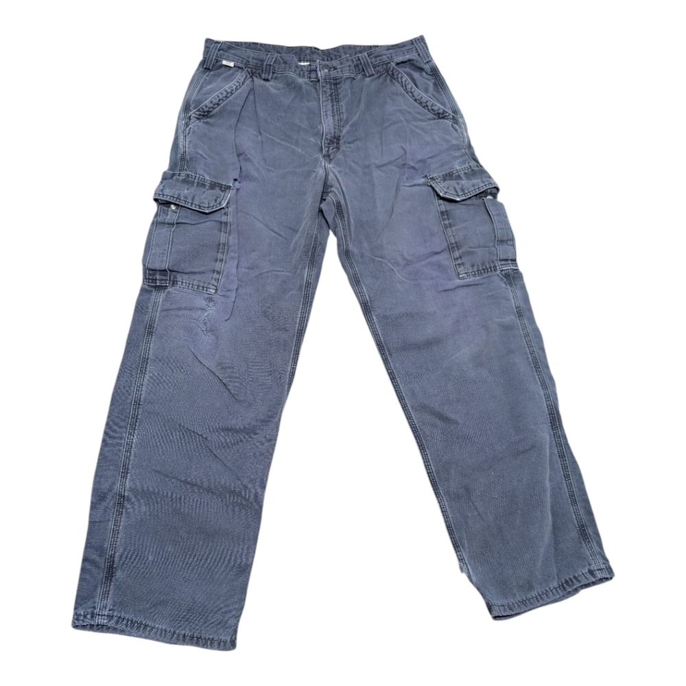Carhartt FR Fire Resistant Blue Distressed Grunge Pants Men's 38 x 32